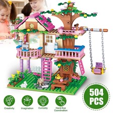 Tree House Building Stacking Blocks Set 504 Pieces Interactive Construction Toy
