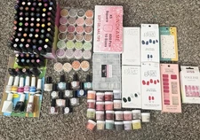 Dashing Diva, Kiss, Nail Art Design Lot of Gel, Dip, & supplies w/carrying case