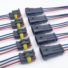 5 Kit 3/4 Pin Way Waterproof Electrical Connector Wire, Automotive Wire Car Plug