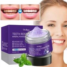 Purple Teeth Restoration Mineral Powder, Mineral Tooth Powder,Dental Restoration