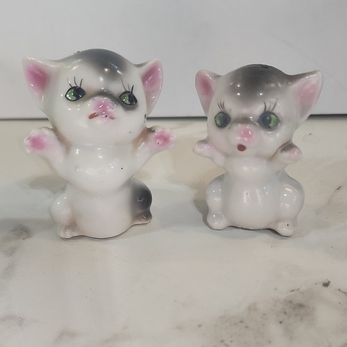 Porcelain Cat Salt & Pepper Shakers Waco Texas
