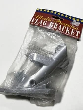 Multi Purpose Silver Gray Flag Bracket 45/80 Dgrees Pole Banner New