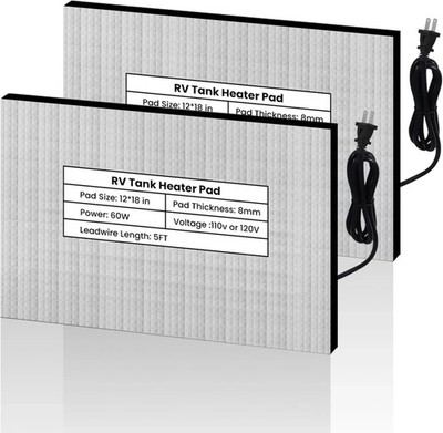 12'' x 18'' RV Tank Heater Pad Kit,110V RV Holding Tank Heater Pad with Thermostat