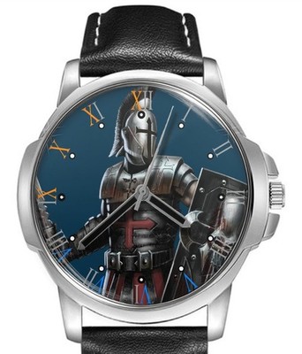 Spartan Warrior König Leonidas Lederarmband Big Ziffernblatt Geschenk Armbanduhr