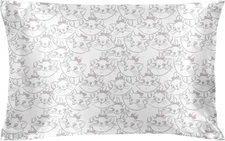 Jay Franco Satin Pillowcase - Standard 20 x 30 inch, White - Aristocats Marie 