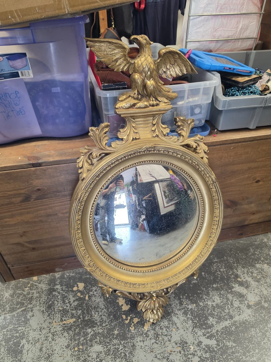 大型50's〜　Antiqueイーグル鷲　MADE IN USA壁掛けミラー　鏡 Convex Eagle Mirror In Antique Mirrors for sale | eBay