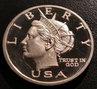 Norfed, 2000, American Liberty Currency, $10, Troy Ounce. 999 Silver Proof Round