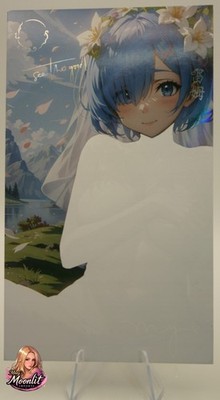 Rem Re:Zero Waifu Peel off Doujin Art Anime CCG TCG Goddess Card Oversized