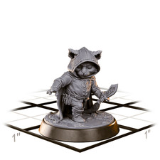 Catfolk Rogue 32mm Scale Resin Miniature 3D Printed D D Tabletop RPG
