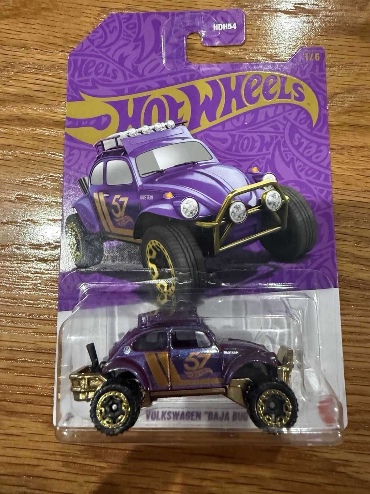 Hot Wheels Volkswagen Baja Bug Purple Gold 1:64 Diecast 57th Anniversary