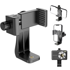 Universal Cell Phone Tripod Mount Holder Smartphone Adapter Small Black Clip