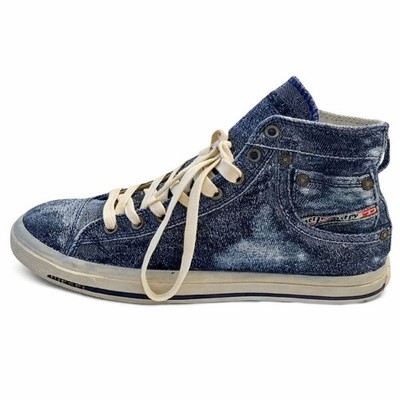 Diesel Exposure I Mens Trainers EU 40 China Blue Denim Y00023