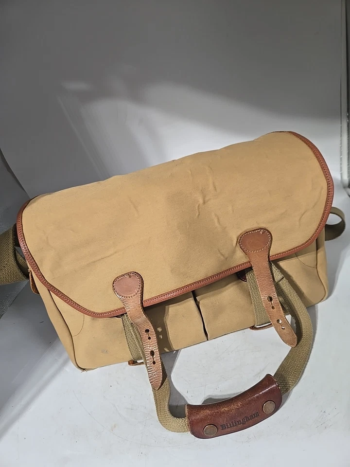 Bolso de hombro para cámara Billingham Brierley Hill 335 vintage de los años 90 con inserciones beige Foto 3 de 4