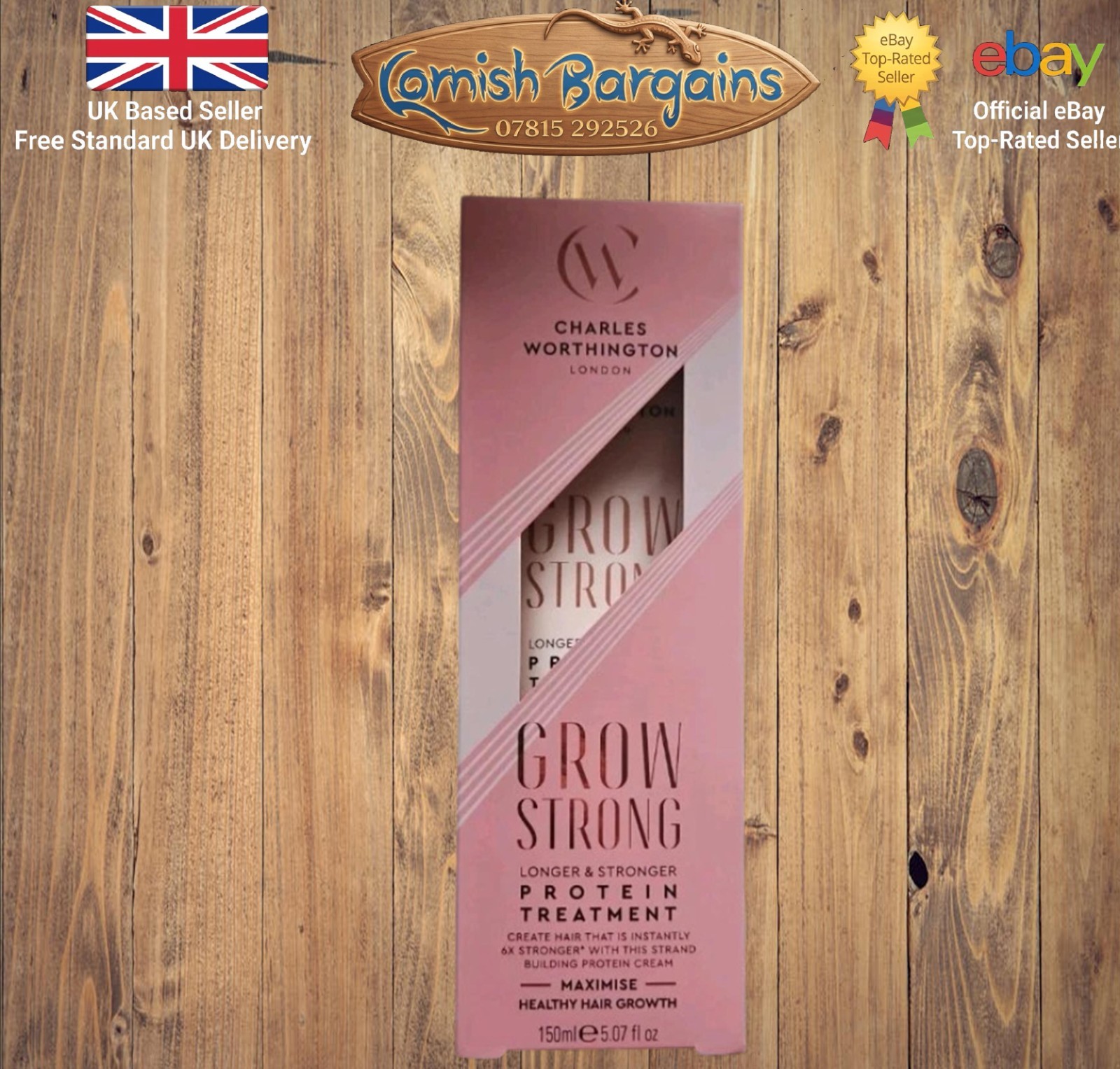 Charles Worthington Grow Strong Longer & Stronger Protein Treatment 150ml New