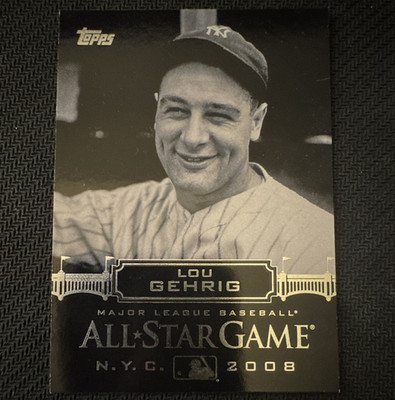 Topps 2008 MLB All-Star Game N.Y.C. Lou Gehrig Yankees Insert 4/10
