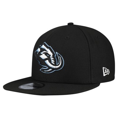 Men's New Era Black Utah Mammoth Team Primary 9FIFTY Snapback Hat