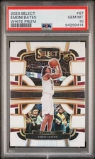 Emoni Bates 2023 Panini Select RC White Prizm SP /149 PSA 10 #67 Cavaliers
