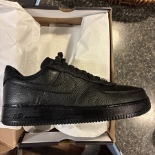 NIKE AIR FORCE 1 LOW RETRO BLACK LEATHER Black Sneakers Men Sz 8-14 IM5754-001