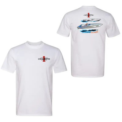 Cigarette Racing T-Shirt, High-Performance Offshore Speed Boat Graphic Tee,  Amer