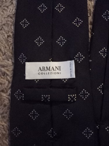 Vintage Armani Collezioni Luxus-Designer-Krawatte aus 100 % Seide für Herren schwarz - Bild 2 von 8