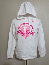 Nike Kay Yow BCA Breast Cancer PLAY4KAY Team Issued White Hoodie Men  s Size S