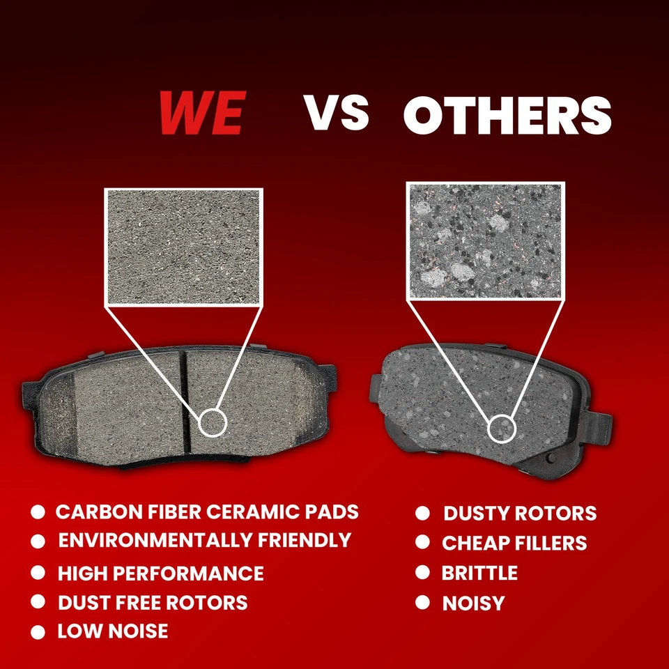 Front Ceramic Brake Pads For 2002 2003 2004 2005 2006 2007 2008 Jaguar X-Type - Image 4 of 4