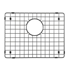 Matte Black 304 Stainless Steel Kitchen Sink Bottom Grid Protector 18x15 In