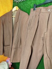 Mens Brown Wool Suit Tyrolean Style Vintage Size 50