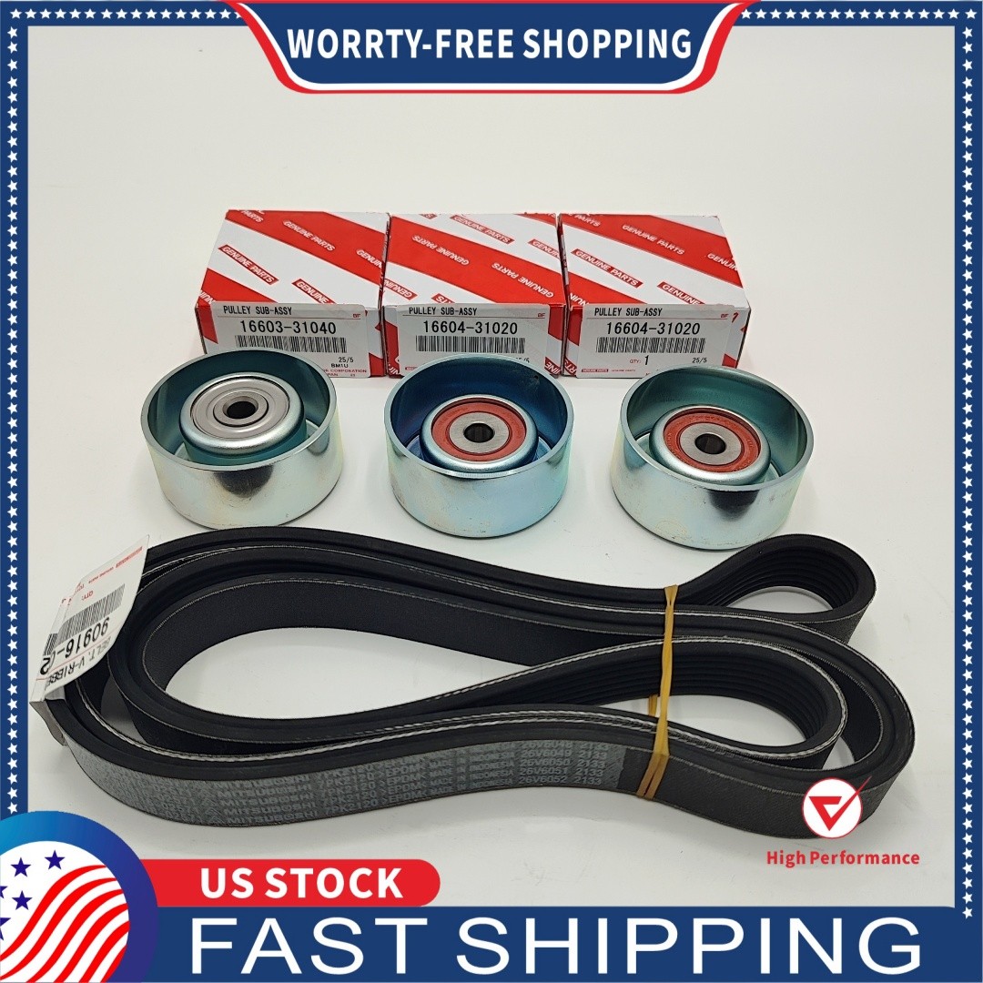 OEM Belt & Idler Pulley Kit For 2005-2014 Toyota Tacoma V6 4.0L 1GRFE NEW