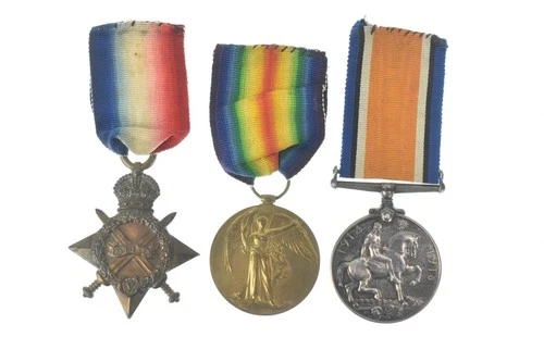First World War Trio Medal Group, 1914-15 Star, British War Medal, Victory Medal