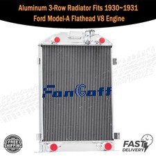 Aluminum 3-row Radiator Fits 19301931 Ford Model-a Flathead V8 Engine New