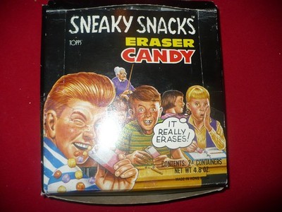  1989 Topps ''Sneaky Snacks'' Novelty Candy -  24ct NOS Complete 