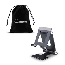 Dual Folding Cell Phone Stand, Fully Adjustable Foldable Desktop Phone Holder...