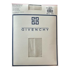 VTG NOS Givenchy Body Gleamers Pantyhose Sz D White Control Top 157 Sheer 1993
