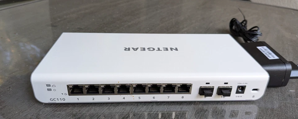 Netgear GC110 Managed Switch 8 GE 2 SFP LACP 