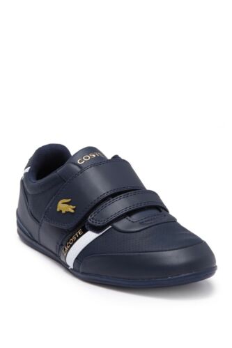 Lacoste Misano Strap Men Sneaker Navy Gold Leath Shoe  7.5,8,8.5,9,9.5,10,10.5,11