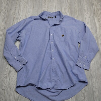 #ad University North Dakota UND Fighting Sioux Chambray Shirt by Thomas Bros Size XL $14.83