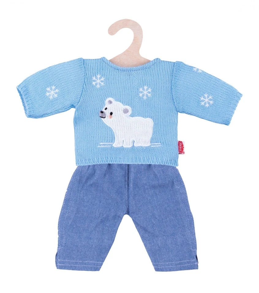Heless Puppenkleidung Eisbär-Pullover mit Jeans in 2 Größen