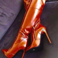 Occident Pointed Toe Womens Over The Knee High Boots Stiletto Heel Nightclub New