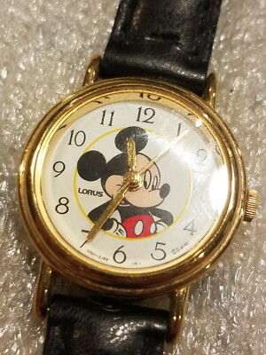 Vintage Gold Lorus mickey mouse watch - Main Image