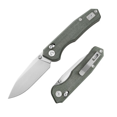 CMB Explorer Folding Knife Gray Micarta Handle 14C28N Plain Edge CMB-18A