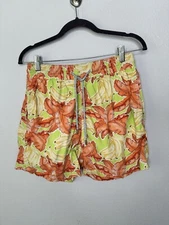 Vilbrequin Banana Print Tropical Swim Bottoms  Large *Liner Damaged*
