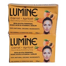 Lumine Carrot Apricot Face Body Soap 2pieces 135g Each