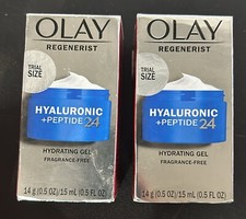 2 Olay Regenerist Fragrance-Free Hydrating Gel Hyaluronic + Peptide 24 0.5 oz(H4