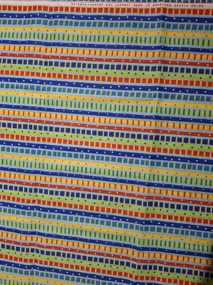 De Colección Colorido Rayas con Lunares Tela Norm Lambert para General Fabrics Algodón NUEVO Foto 3 de 3