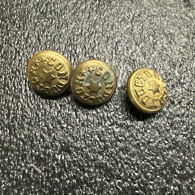 Antique Railroad Cuff Conductor Button Burton Pierce Co Boston Ny Chic ...