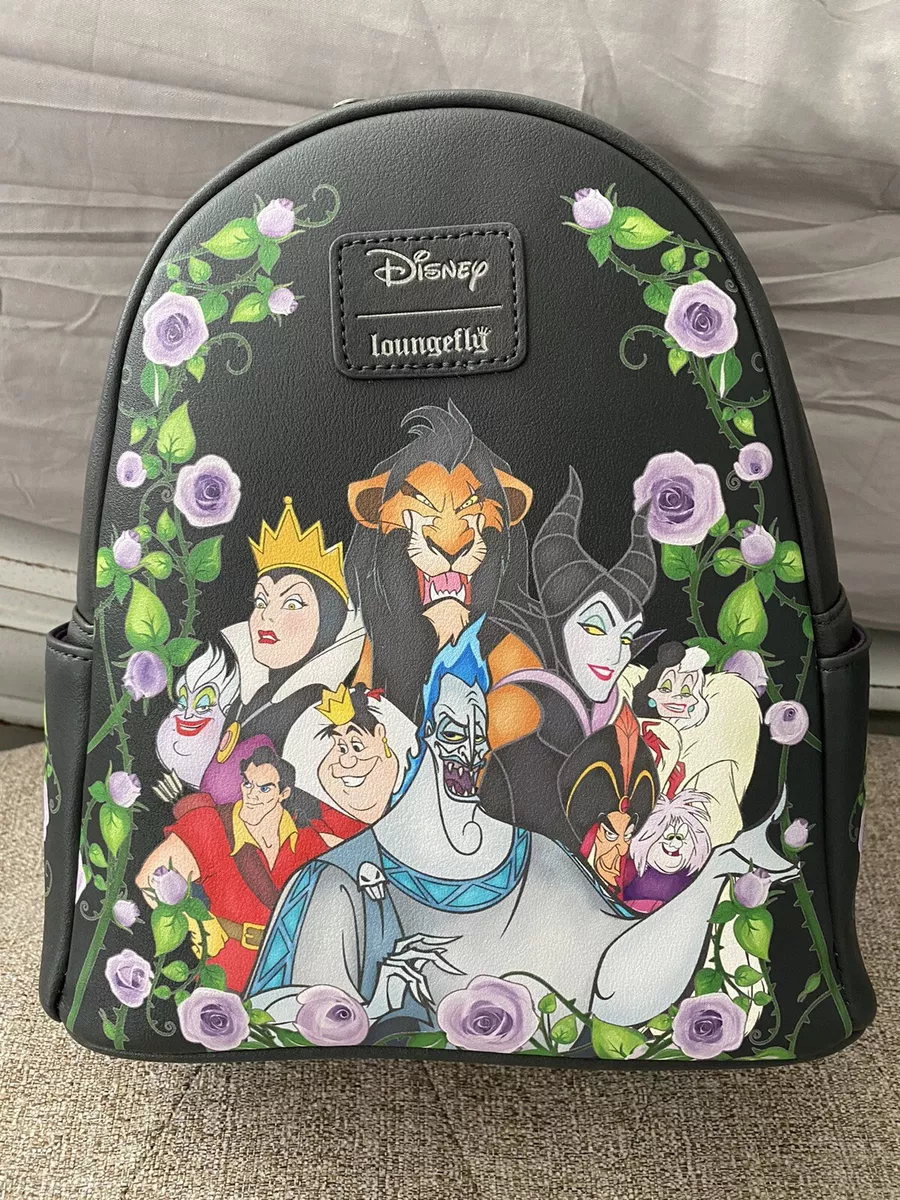 Loungefly Disney Villains Floral Mini Backpack New