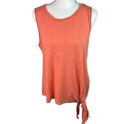 New! Dylan Sleeveless Coral Cotton Orange Tank Top Blouse Size Small 