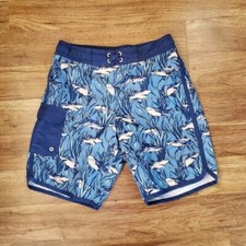 Cat  Jack Swim Trunks Boy's Medium 8/10 HUSKY Lined Shark
