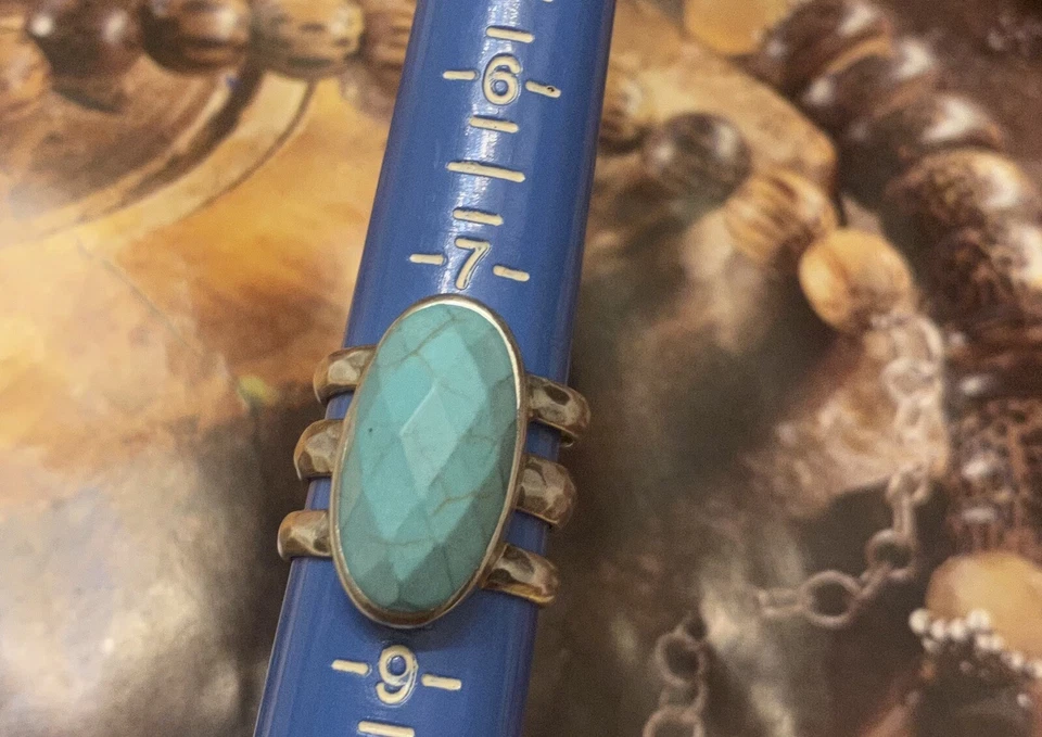 Silpada Change of Art Ring R3062 Sterling Silvr Howlite Agate Sz7 .1 Wear 3 Ways - Image 4 of 4